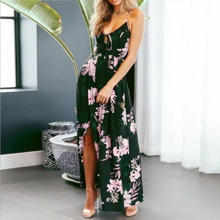 Elegance Print Maxi Dresses