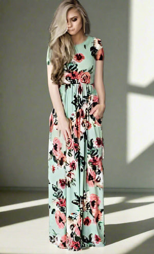 Chic Bohemian Maxi Print Dress