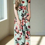 Chic Bohemian Maxi Print Dress