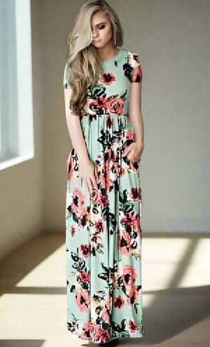 Chic Bohemian Maxi Print Dress