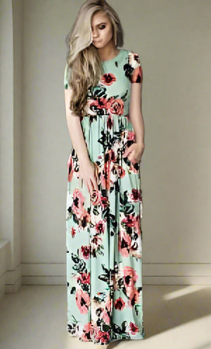 Chic Bohemian Maxi Print Dress