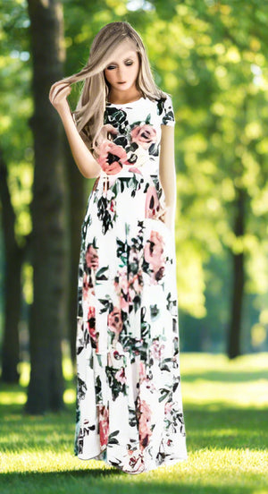 Chic Bohemian Maxi Print Dress