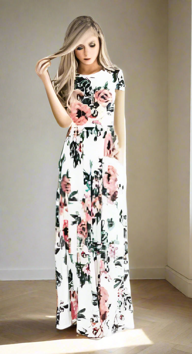 Chic Bohemian Maxi Print Dress