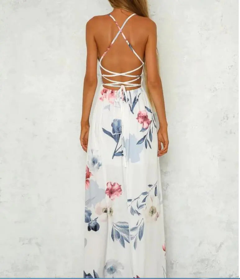 Elegance Print Maxi Dresses