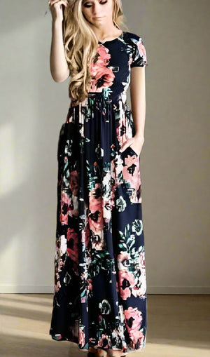 Chic Bohemian Maxi Print Dress