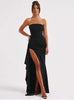 Strapless High Split Maxi Dress