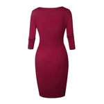 Elegance Zip-Front Pencil Dress