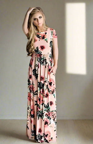 Chic Bohemian Maxi Print Dress