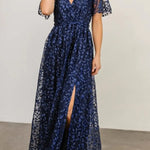 Maxi Wrap Dress with Sleeves