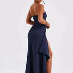 Strapless High Split Maxi Dress