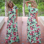 Chic Bohemian Maxi Print Dress